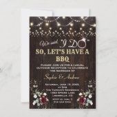 Herbst Burgundy Bläschen nach der GRILLEN Einladung (Vorderseite)