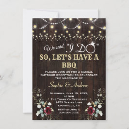 Herbst Burgundy Bläschen nach der GRILLEN Einladung