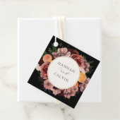 Herbst-Burgundy-Blumenzelt Geschenkanhänger (Beispiel)