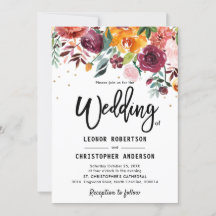 Herbst-Burgundy Blush Bloral Blossom Hochzeit