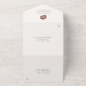 Herbst-Burgundy-Hochzeit  All In One Einladung (Außenbereich)