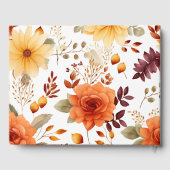 Herbst Burgundy Orange Arch Wedding Gästebuch (Rückseite)