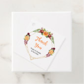 Herbst Burgundy Orange Floral Wedding Vielen Dank Geschenkanhänger (Beispiel)