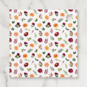 Herbst Burgundy Orange Floral Wedding Vielen Dank Geschenkanhänger (Rückseite)