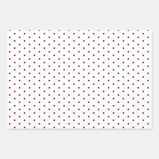 Herbst Burgundy Polka Dot und gestreift und fest Geschenkpapier Set (Vorderseite 2)