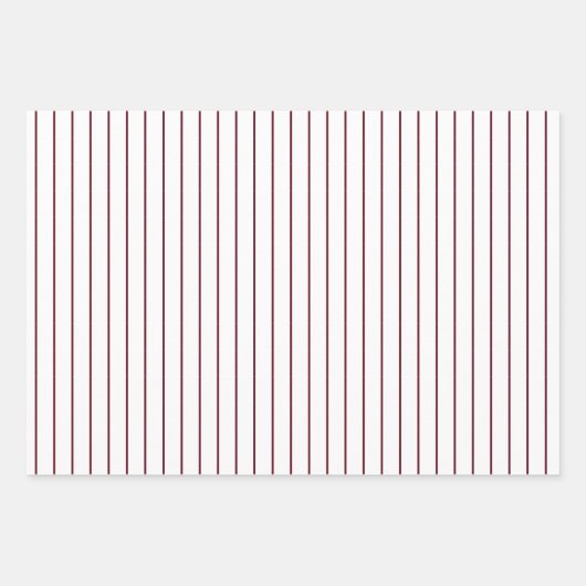 Herbst Burgundy Polka Dot und gestreift und fest Geschenkpapier Set (Vorderseite)