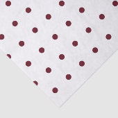 Herbst-Burgundy-Polka-Dots-Muster Seidenpapier (Ausschnitt)