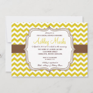 Herbst Burt Gelbe Chevron-Einladung Einladung