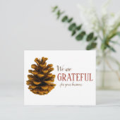 Herbst Business Danke Karten - Pinecone (Stehend Vorderseite)