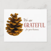 Herbst Business Danke Karten - Pinecone (Vorderseite)