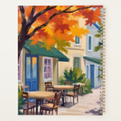Herbst-Café-Aquarell Herbstlaub Planer (Rückseite)