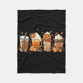 Herbst-Caffee-Kürbis-Gewürz-Latte-Eis-Warm-Gemütli Fleecedecke