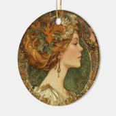 Herbst Cameo Ornament - Vintager Jugendstil (Links)