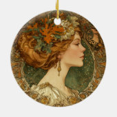Herbst Cameo Ornament - Vintager Jugendstil (Hinten)