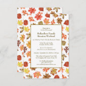 Herbst Camping Family Wiedersehen Jamboree GRILLEN Einladung (Vorne/Hinten)