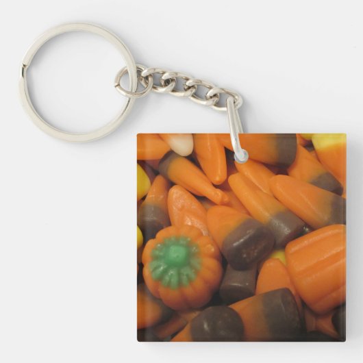 Herbst Candy Corn Acrylic Schlüsselanhänger (Vorderseite)