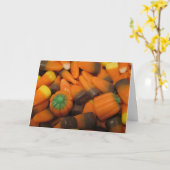 Herbst Candy Corn "Happy Halloween!" Karte (Gelbe Blume)