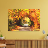 Herbst, Canvas Print, Gelber Bog Kilcullen Leinwanddruck (Insitu (Wohnzimmer))