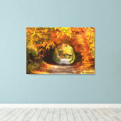Herbst, Canvas Print, Gelber Bog Kilcullen Leinwanddruck (Insitu (Holzboden))