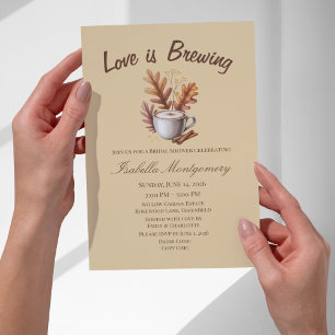 Herbst-Cappuccino-Brautjungfernparty Einladung