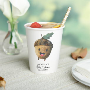Herbst-Cartoon-Eichel-Baby-Party Pappbecher
