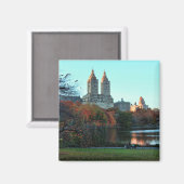 Herbst: Central Park Lake, San Remo Magnet (Vorderseite/Rückseite)