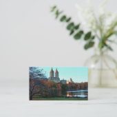 Herbst: Central Park See, San Remo Visitenkarte (Stehend Vorderseite)