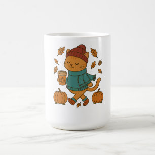 Herbst Chat Gemütliche Spaziergänge Kaffeetasse