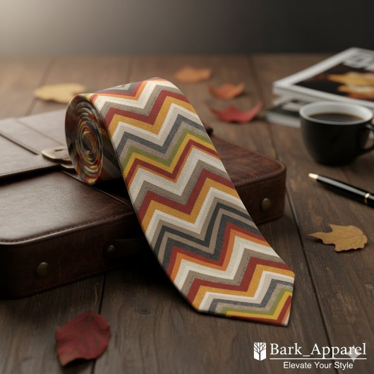 Herbst-Chevron-Muster Krawatte