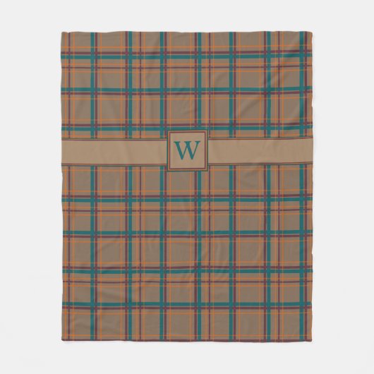 Herbst Chic Kariert Fleece Blanket (Vorderseite)