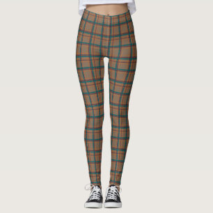 Herbst Chic Kariert Leggings