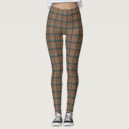 Herbst Chic Kariert Leggings (Vorderseite)