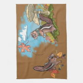 Herbst Chipmunk~Küchentücher Handtuch (Vertikal)