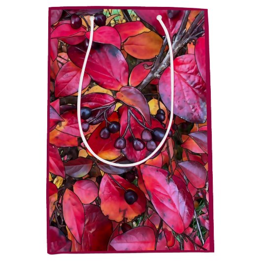 Herbst-Chokekerinen - Mittlere Geschenktasche Geschenktüte (Vorderseite)