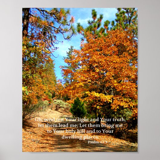 Herbst Christlich Poster Bible Verse Creationarts (Vorne)