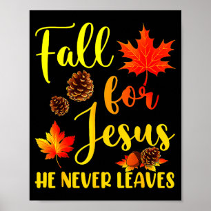 Herbst christliches Erntedankfest Fall Für Jesus E Poster