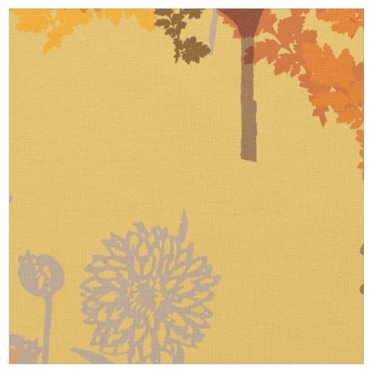 Herbst Chrysanthemum Graphic Stoff (Nahaufnahme)