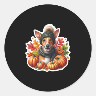 Herbst Cirnecho Dell’etna Hundebesitzer Erntedankf Runder Aufkleber