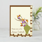 Herbst-Cocktail-Party Einladung (Stehend Vorderseite)