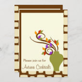 Herbst-Cocktail-Party Einladung (Vorne/Hinten)