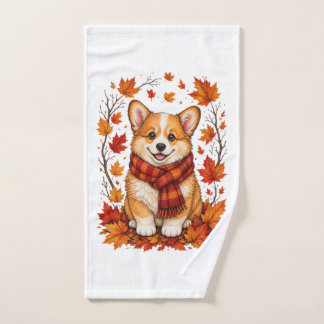 Herbst Corgi Hund Kuschelig Handtuch