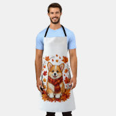Herbst Corgi Hund Kuschelig Schürze (Getragen)
