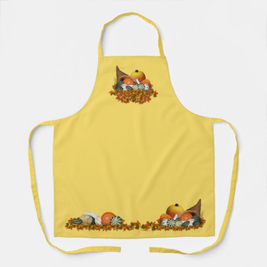 Herbst-Cornucopia-Erntedank Schürze (Vorderseite)