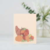 Herbst Cornucopia Postkarte (Stehend Vorderseite)