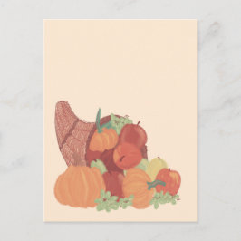 Herbst Cornucopia Postkarte