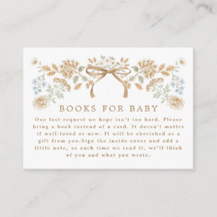 Herbst-Cottage Baby Shower Bücher für Baby Begleitkarte