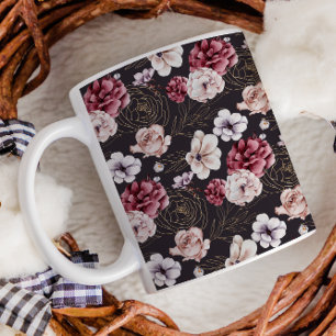 Herbst-Cottage-Farmhouse-Thanksgiving Lila Gold Kaffeetasse