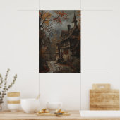 Herbst Cottage Kunst Druck, Rustikale Herbst Wandk Poster (Küche)