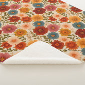 Herbst Cottagecore Blumen Sherpadecke (3/4)