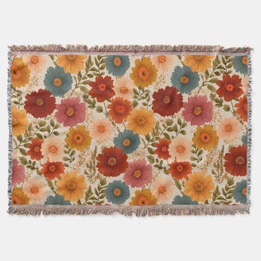 Herbst Cottagecore Floral Decke (Vorderseite)